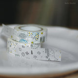 倉敷意匠 classiky マスキングテープ 2巻パック 絵と木工のトリノコ けものたち+ほしぞら 15mm/18mm