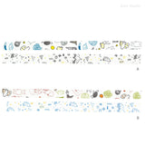 倉敷意匠 classiky マスキングテープ 2巻パック 絵と木工のトリノコ けものたち+ほしぞら 15mm/18mm