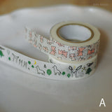 倉敷意匠 classiky マスキングテープ 2巻パック 絵と木工のトリノコ もり+ちょうちょ15mm/18mm