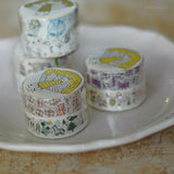 倉敷意匠 classiky マスキングテープ 2巻パック 絵と木工のトリノコ もり+ちょうちょ15mm/18mm