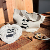 倉敷意匠 classiky 菅原 しおん sennokoto リネンの刺繍お弁当バッグ