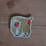 倉敷意匠 classiky kata kata カタカタ 印判手 豆皿 マンドリル・ブラウン