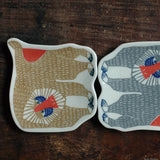 倉敷意匠 classiky kata kata カタカタ 印判手 豆皿 マンドリル・ブラウン