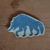 倉敷意匠 classiky kata kata カタカタ 印判手 豆皿 オオカミ・ブルー