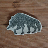 倉敷意匠 classiky kata kata カタカタ 印判手 豆皿 オオカミ・グレー