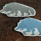 倉敷意匠 classiky kata kata カタカタ 印判手 豆皿 オオカミ・グレー