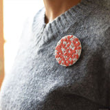 Classiky 点と線模様製作所 刺繍缶バッチ KS-NH062 缶バッジ