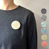 Classiky 点と線模様製作所 刺繍缶バッチ KS-NH062 缶バッジ