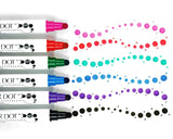 くれたけ 呉竹 ZIG クリーンカラードット 6色セット ドット芯&細書き ツインタイプ TTC-6100/6V 水性カラーペン Kuretake