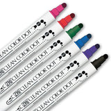 くれたけ 呉竹 ZIG クリーンカラードット 6色セット ドット芯&細書き ツインタイプ TTC-6100/6V 水性カラーペン Kuretake