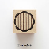 Kinotoriko -Stempel 012 Schildkrötenblumenmuster Scheckblüten Streifen Regenhordera Hydraque a