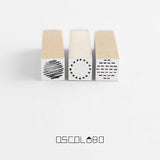 OSCOLABO スタンプ 小さなカタチ×モヨウ 3個入り Stitch circle KT-S011