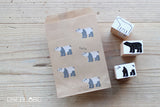 OSCOLABO スタンプ ドウブツ×モヨウ クマ パンダ