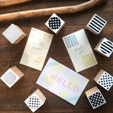 OSCOLABO スタンプ 形×模様 四角と丸