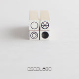 オスコラボ OSCOLABO 手帳につかえる 小さなカタチ×モヨウ天気記号 KT-S013 カード 手帳 スタンプ はんこ かわいい