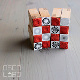 OSCOLABO スタンプ 形×模様 丸