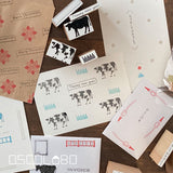 OSCOLABO スタンプ ほそじメッセージ 長 筆記体