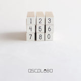 オスコラボ OSCOLABO ほそじナンバースタンプ 9個セット 1 2 3 4 5 6 7 8 9 KT-S012 カード スタンプ はんこ かわいい 年賀 手帳