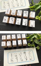 RAKUI HANA サーカス一座の数字スタンプ 10個セット