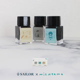 セーラー SAILOR 万年筆用ボトルインク 10ml 3色セット mizutama 監修 限定 オリジナルインク 水性染料 よそおい さえずり こひる セイラー ギフト プレゼント
