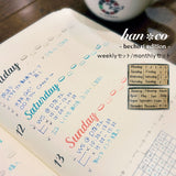 han*co レタリングスタンプ hanco bechori edtion weeklyセット HAN-BE
