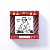 サンビー STAMP サンカケル ごきげんとりスタンプ ヴィーナスのにおまかせ ききたがりの少女 ブラボーの叫び DJモナ・リザ 日傘を回す女 あったかオフィーリア メッセージカード メモ