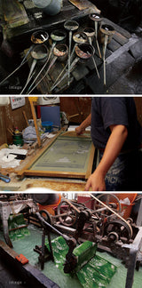 手ぬぐい nugoo あられ むらさき 紫 わかくさ 緑 みどり すみいろ 墨 注染染め モダン 手描き シンプル パターン 和風 日本製 ギフト 手拭い てぬぐい 拭う ぬぐう