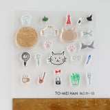 TO-MEI HAN クリアスタンプ はんこ NEKO-01 ネコの一日 トライグラム tri-gram ねこ 猫 ネコの日 オリジナル