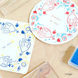 TO-MEI HAN つなぐオーナメント 鳥 KG-05 花 KG-06 組み合わせる はんこ クリアスタンプ