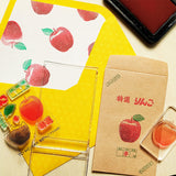 TO-MEI HAN 多色重ね 産直りんご アクリル付 TA-09 はんこ クリアスタンプ 伝言 メモ