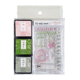 TO-MEI HAN シヤチハタ いろもよう わらべ スタンプ スタンプ台 セット ねこ 87575 パン 87576 飾り 87577 シャチハタ かわいい きれい 大人 手帳 ギフト