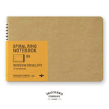 Traveler's Company スパイラルリングノート B6 窓付封筒
