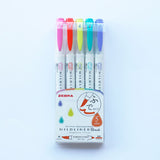 ZEBRA MILDLINER Brush マイルドライナーブラッシュ 5色セット