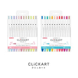ゼブラ ZEBRA クリッカート CLiCKART ノック式水性カラーペン マーカー 24色セット やさしくペールな色合い 明るくライトな色合い ご自分用にピッタリ