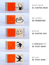 MOMORO スタンプ くま ハリネズミ キツネ