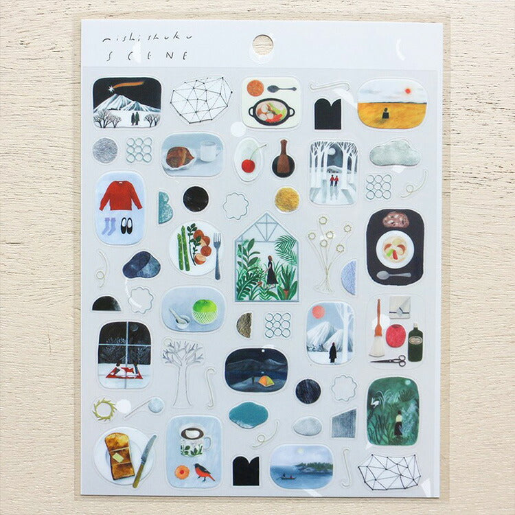 Cozyca Products コジカプロダクツ 西淑 nishi shuku シール garden SCENE ガーデン シーン ステッカー seal sticker おしゃれ かわいい