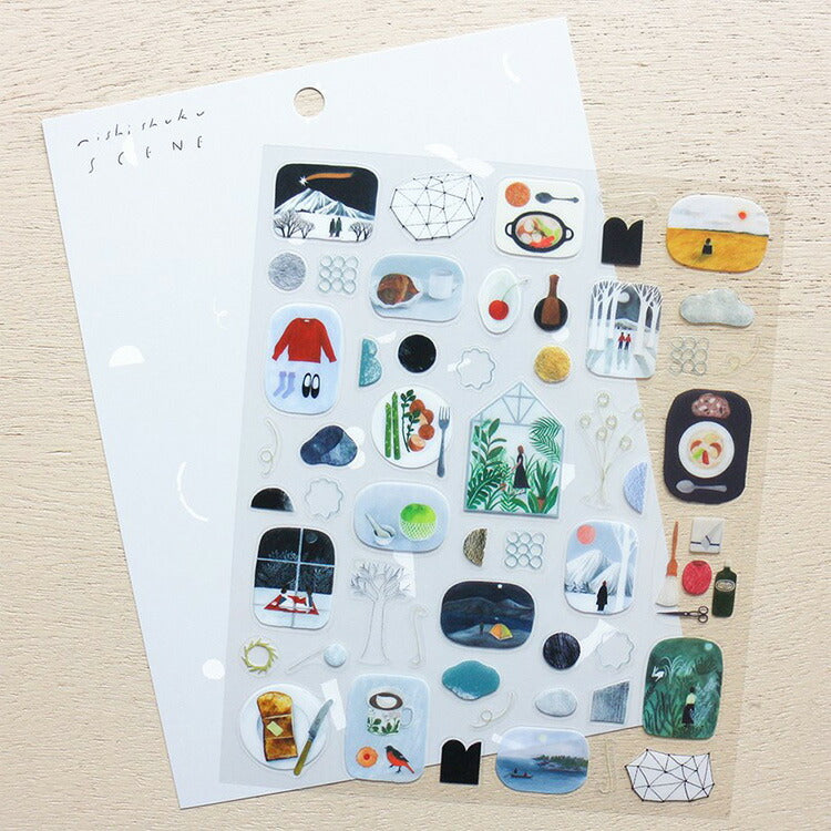 Cozyca Products コジカプロダクツ 西淑 nishi shuku シール garden SCENE ガーデン シーン ステッカー seal sticker おしゃれ かわいい