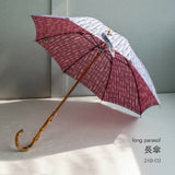 Hiraten Hiraten Parasol iwasa × Hiraten Pink Blue Square Long Umbrella 접이식 우산