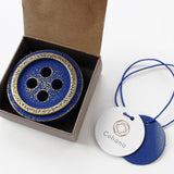 cohana コハナ 限定 日本の青 素材の青 南部鉄器の文ちん 白藍 薄藍 紺藍 ボタン型 ペン立て ぶんちん 文鎮 型紙 重し ウェイト 日本製 裁縫道具