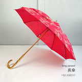 Hiraten Hiraten Parasol 열정, 태양 및 오아시스 긴 우산 접이식 우산 자수