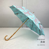 Hiraten Hiraten Parasol y Coral Long paraguas plegable Bordado paraguas