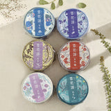 Set of 6 BGM masking tape 20mm flower notes