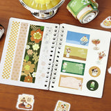 BGM-Stickerbuch, A6-Format, 24 Blatt, 48 Seiten, Café a la mode, Kuroneko und Zitronenkuchen, Kuroneko und Erdbeerkuchen, Trennpapier