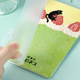 BGM-Stickerbuch, A6-Format, 24 Blatt, 48 Seiten, Café a la mode, Kuroneko und Zitronenkuchen, Kuroneko und Erdbeerkuchen, Trennpapier