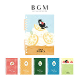 BGM ビージーエム シール帳 喫茶アラモード A6サイズ 24枚48ページ ショートケーキ レトロプリン クリームソーダ 空色ソーダ クロネコとレモンケーキ クロネコといちごケーキ 剥離紙