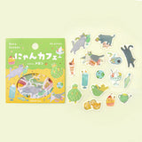 BGM Flake Sticker, 45 sheets, Nyan Cafe