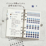 BGM ビージーエム シートシール デイリーパレットシール 6シート入り 特殊紙 手帳 スケジュール 丸 三角 四角 図形 シール ギフトカード 手帳 コラージュ 素材