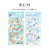 2個セット BGM ビージーエム もふっときゅるるんシール 冬限定 もふっとanimals もふっと雪だるま 3D ぷっくり ぼこぼこ ぷくぷく 立体シール スマホ デコシール デコケース お得 まとめ買い