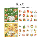 2個セット BGM ビージーエム フレークシール 2026 クリスマス限定 パーティーまであと少し クリスマスコレクション シール バラ ダイカット 箔押し お得 まとめ買い