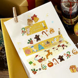 6個セット BGM ビージーエム 2025 クリスマス限定 マスキングテープ 15mm スノーマン ミニオブジェ クリスマスの森 リボン 北欧のオーナメント マステ 和紙 シール 箔押し お得 まとめ買い